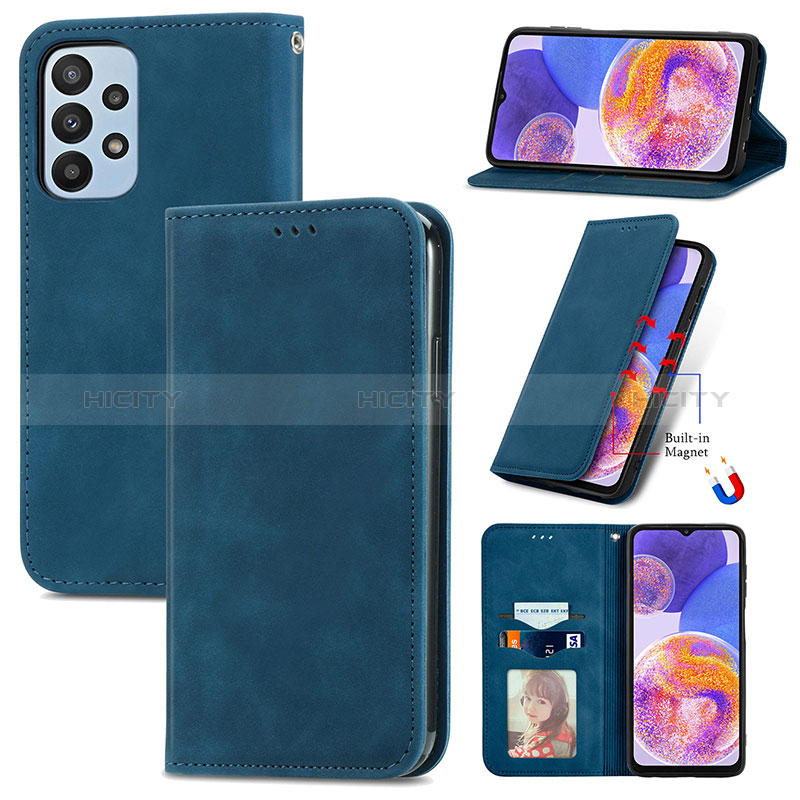 Funda de Cuero Cartera con Soporte Carcasa S04D para Samsung Galaxy A23 5G