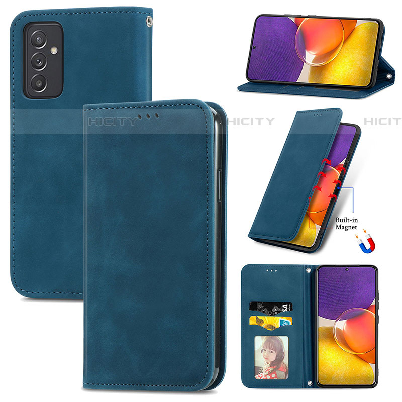 Funda de Cuero Cartera con Soporte Carcasa S04D para Samsung Galaxy A24 4G