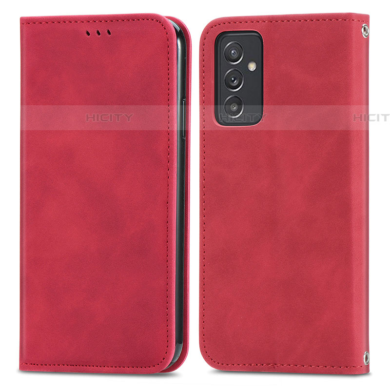 Funda de Cuero Cartera con Soporte Carcasa S04D para Samsung Galaxy A24 4G Rojo