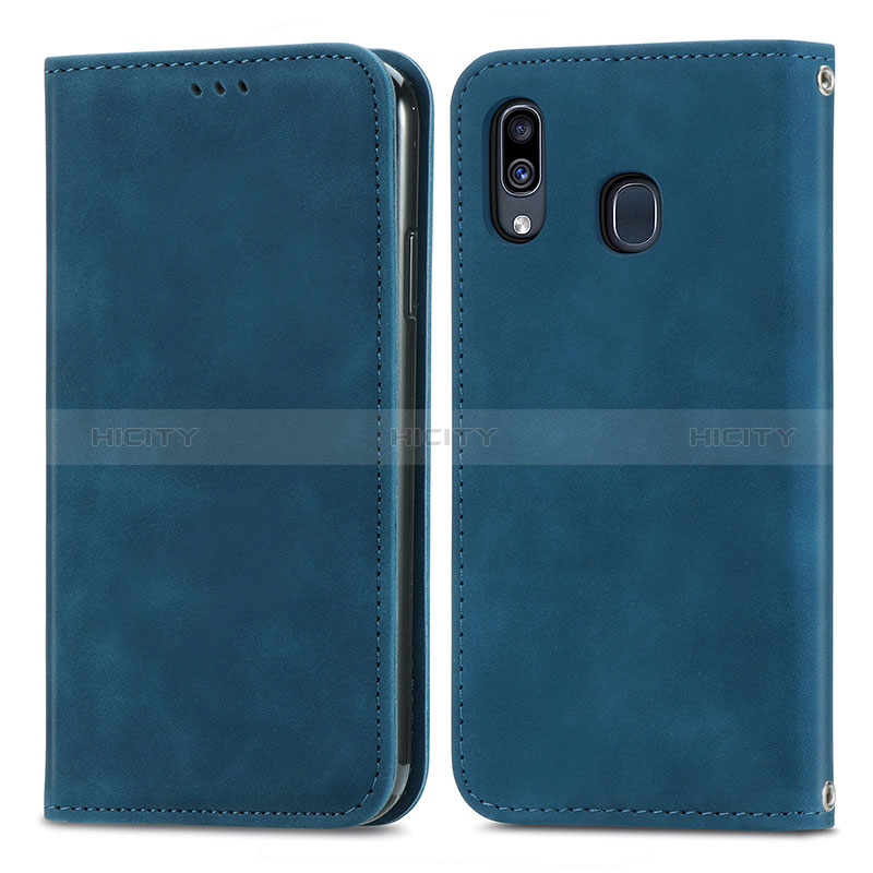 Funda de Cuero Cartera con Soporte Carcasa S04D para Samsung Galaxy A30