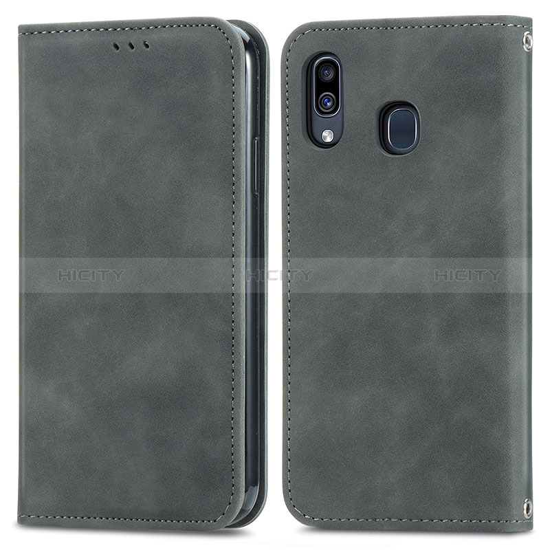 Funda de Cuero Cartera con Soporte Carcasa S04D para Samsung Galaxy A30