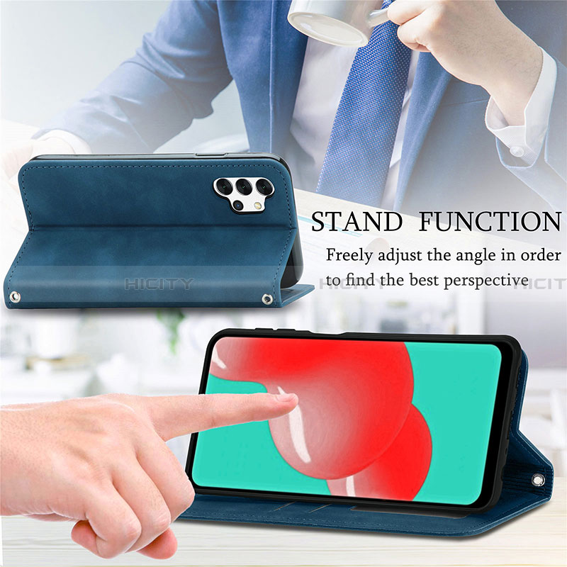 Funda de Cuero Cartera con Soporte Carcasa S04D para Samsung Galaxy A32 4G