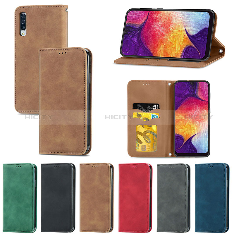 Funda de Cuero Cartera con Soporte Carcasa S04D para Samsung Galaxy A50S