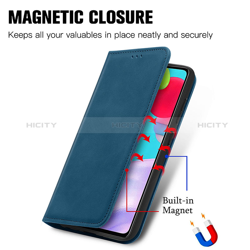 Funda de Cuero Cartera con Soporte Carcasa S04D para Samsung Galaxy A52s 5G