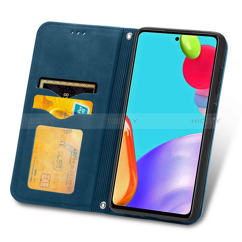 Funda de Cuero Cartera con Soporte Carcasa S04D para Samsung Galaxy A52s 5G