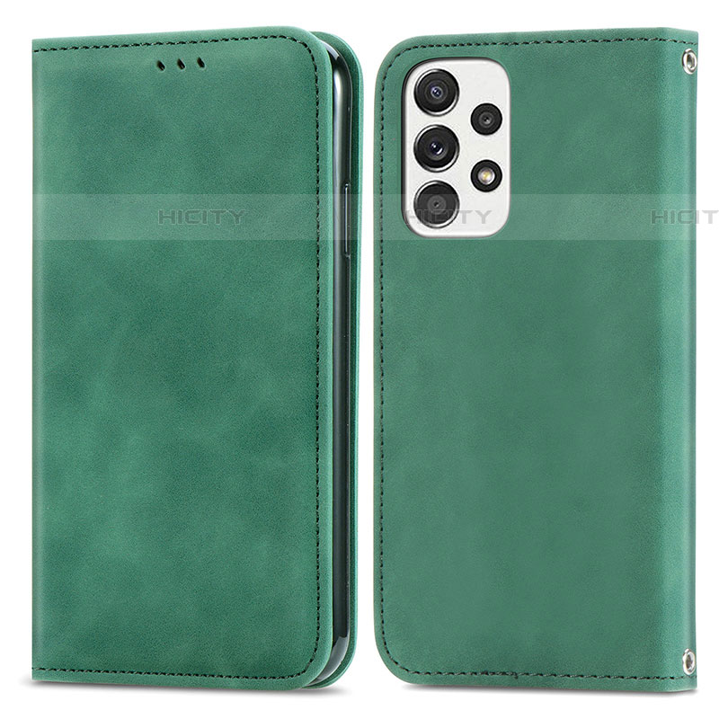 Funda de Cuero Cartera con Soporte Carcasa S04D para Samsung Galaxy A53 5G Verde