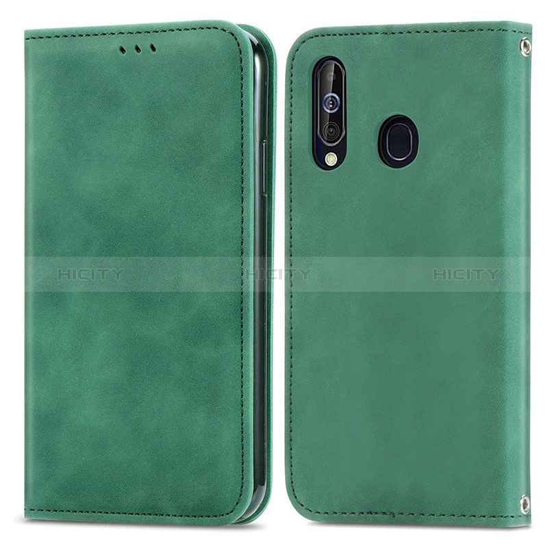 Funda de Cuero Cartera con Soporte Carcasa S04D para Samsung Galaxy A60