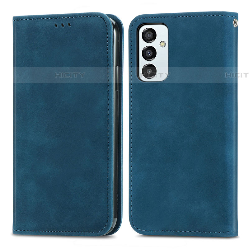 Funda de Cuero Cartera con Soporte Carcasa S04D para Samsung Galaxy F23 5G Azul