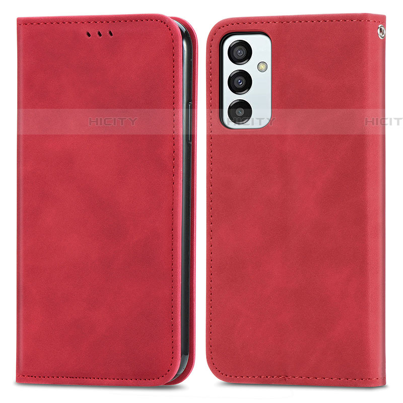 Funda de Cuero Cartera con Soporte Carcasa S04D para Samsung Galaxy F23 5G Rojo