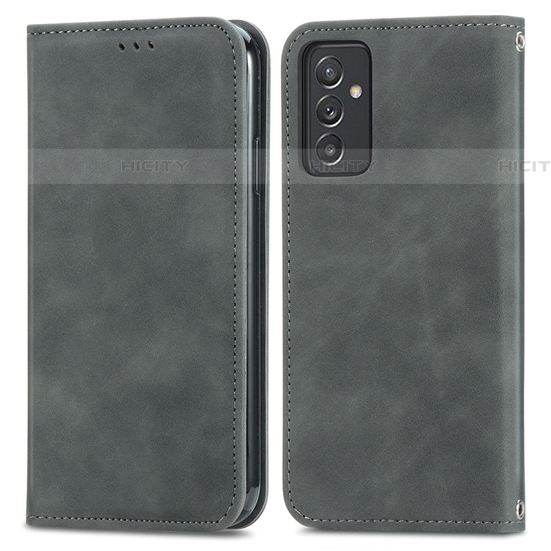 Funda de Cuero Cartera con Soporte Carcasa S04D para Samsung Galaxy F34 5G Gris