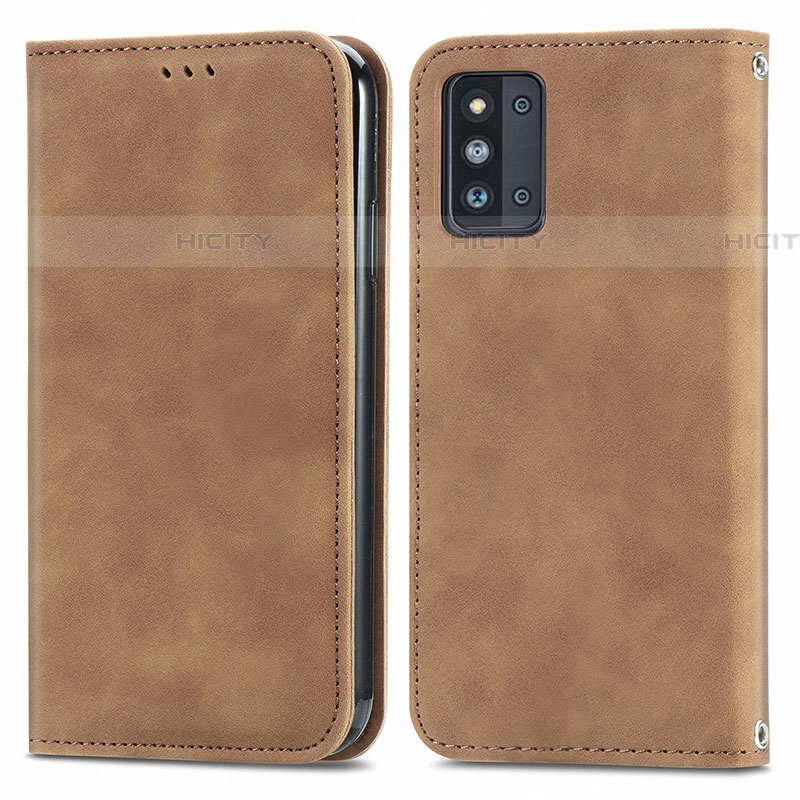 Funda de Cuero Cartera con Soporte Carcasa S04D para Samsung Galaxy F52 5G Marron