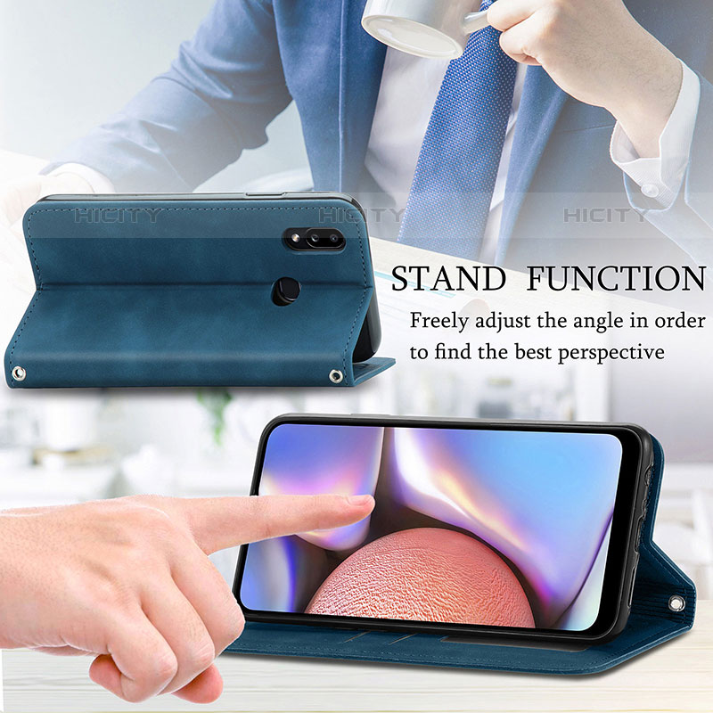 Funda de Cuero Cartera con Soporte Carcasa S04D para Samsung Galaxy M01s