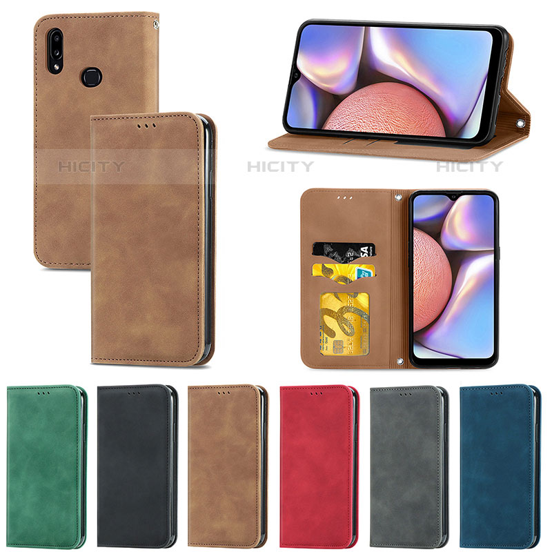 Funda de Cuero Cartera con Soporte Carcasa S04D para Samsung Galaxy M01s