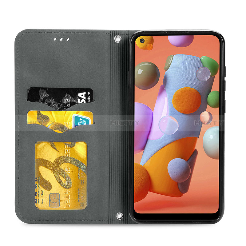 Funda de Cuero Cartera con Soporte Carcasa S04D para Samsung Galaxy M11