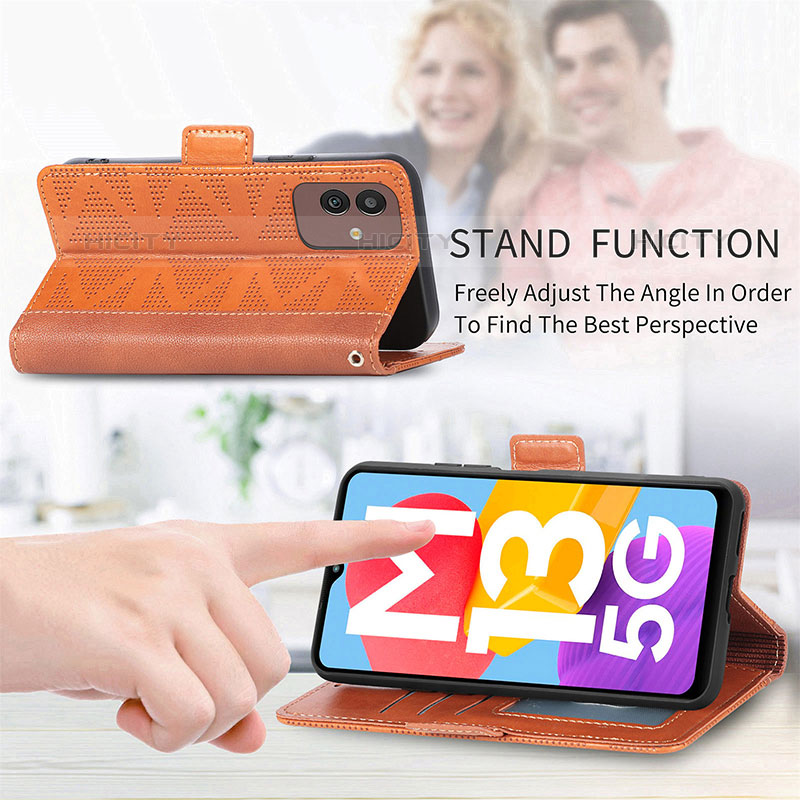 Funda de Cuero Cartera con Soporte Carcasa S04D para Samsung Galaxy M13 5G