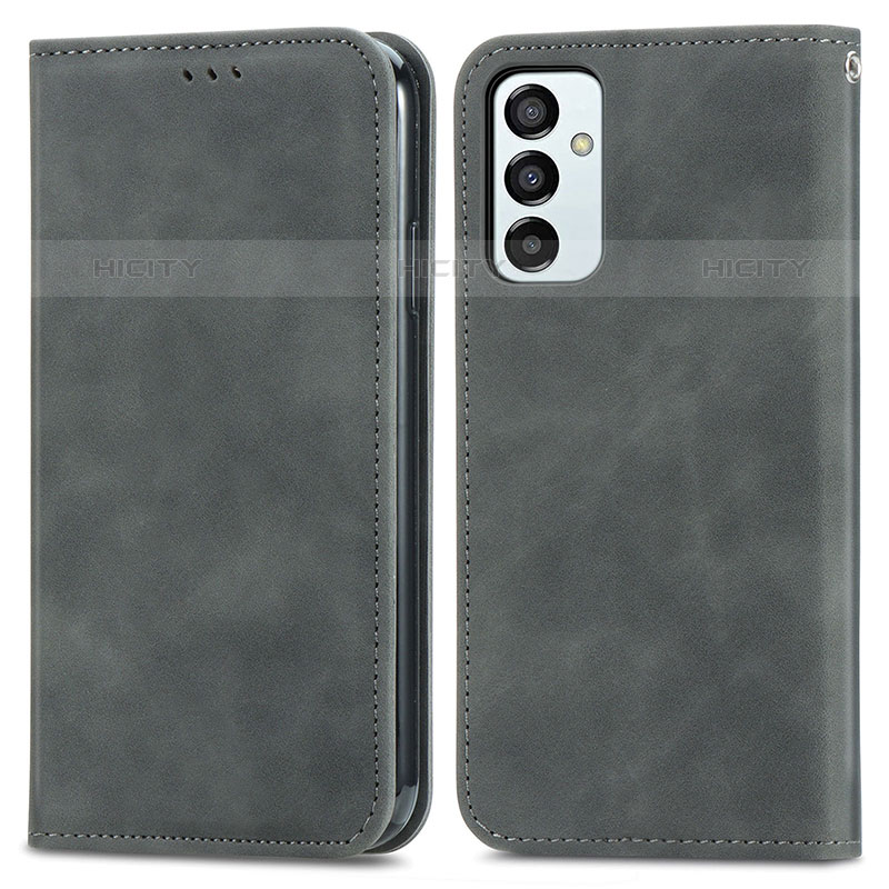 Funda de Cuero Cartera con Soporte Carcasa S04D para Samsung Galaxy M23 5G Gris