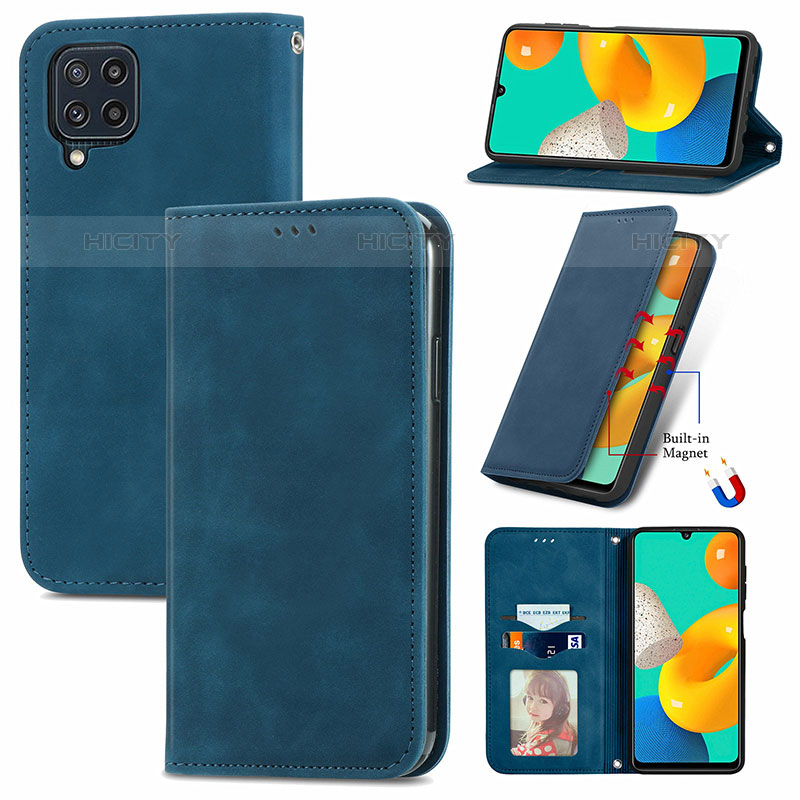 Funda de Cuero Cartera con Soporte Carcasa S04D para Samsung Galaxy M32 4G