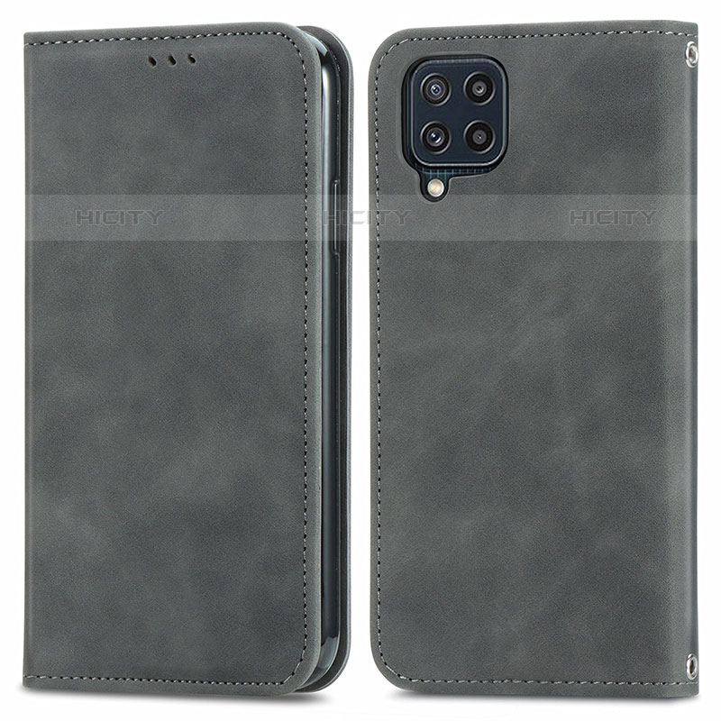 Funda de Cuero Cartera con Soporte Carcasa S04D para Samsung Galaxy M32 4G Gris