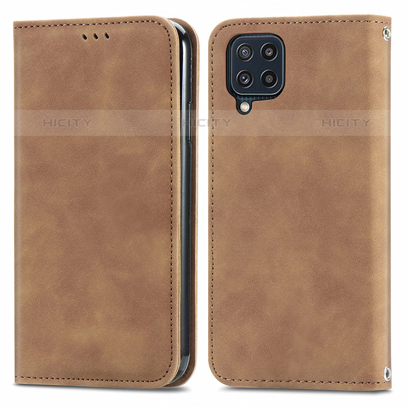 Funda de Cuero Cartera con Soporte Carcasa S04D para Samsung Galaxy M32 4G Marron