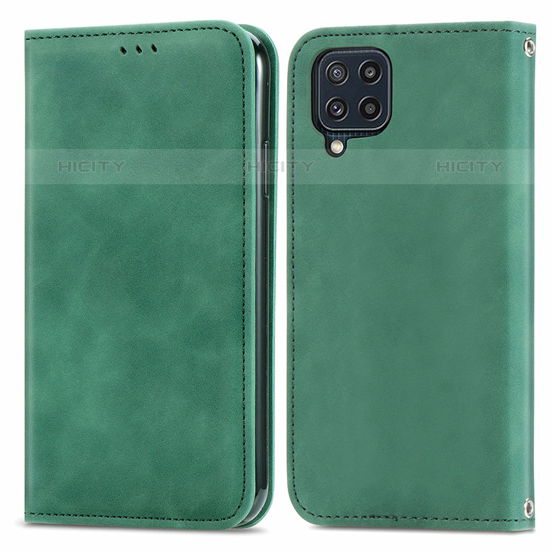 Funda de Cuero Cartera con Soporte Carcasa S04D para Samsung Galaxy M32 4G Verde