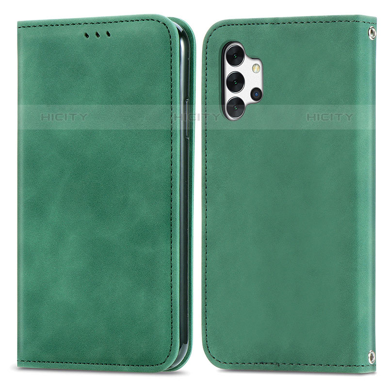 Funda de Cuero Cartera con Soporte Carcasa S04D para Samsung Galaxy M32 5G Verde