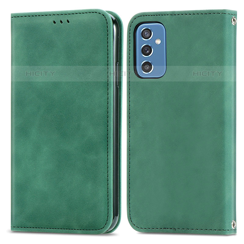 Funda de Cuero Cartera con Soporte Carcasa S04D para Samsung Galaxy M52 5G Verde