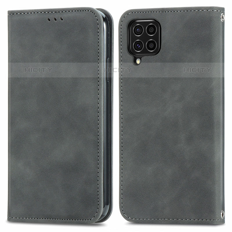 Funda de Cuero Cartera con Soporte Carcasa S04D para Samsung Galaxy M62 4G Gris