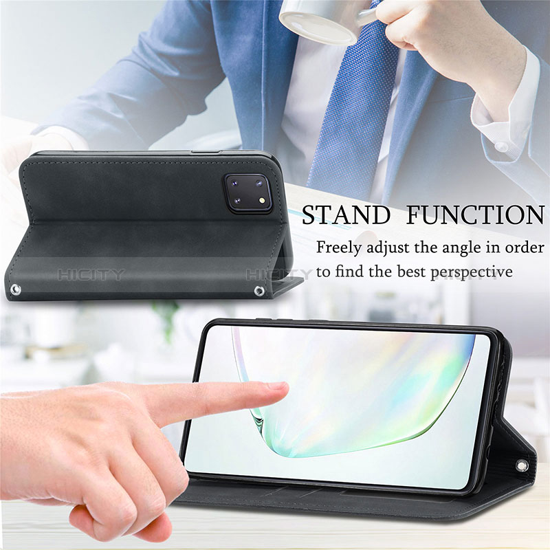 Funda de Cuero Cartera con Soporte Carcasa S04D para Samsung Galaxy Note 10 Lite