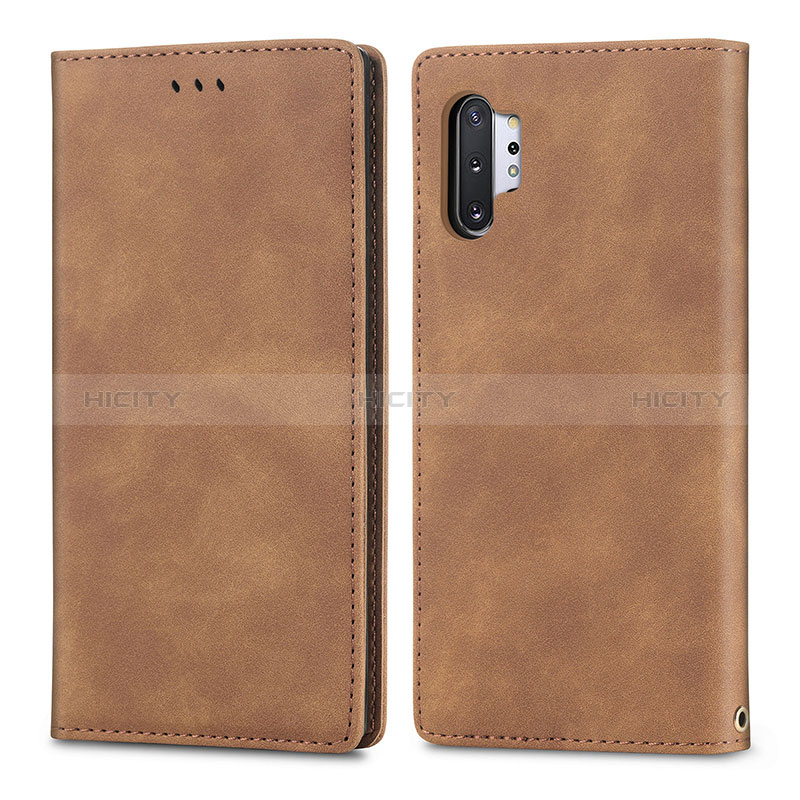 Funda de Cuero Cartera con Soporte Carcasa S04D para Samsung Galaxy Note 10 Plus 5G