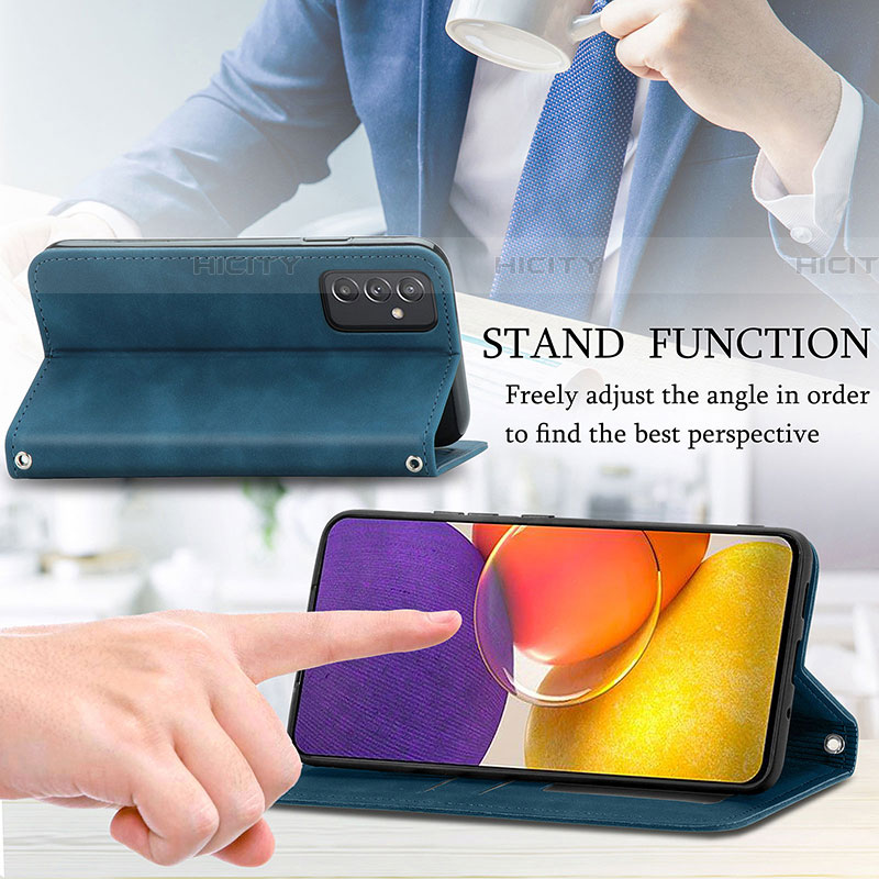 Funda de Cuero Cartera con Soporte Carcasa S04D para Samsung Galaxy Quantum4 5G