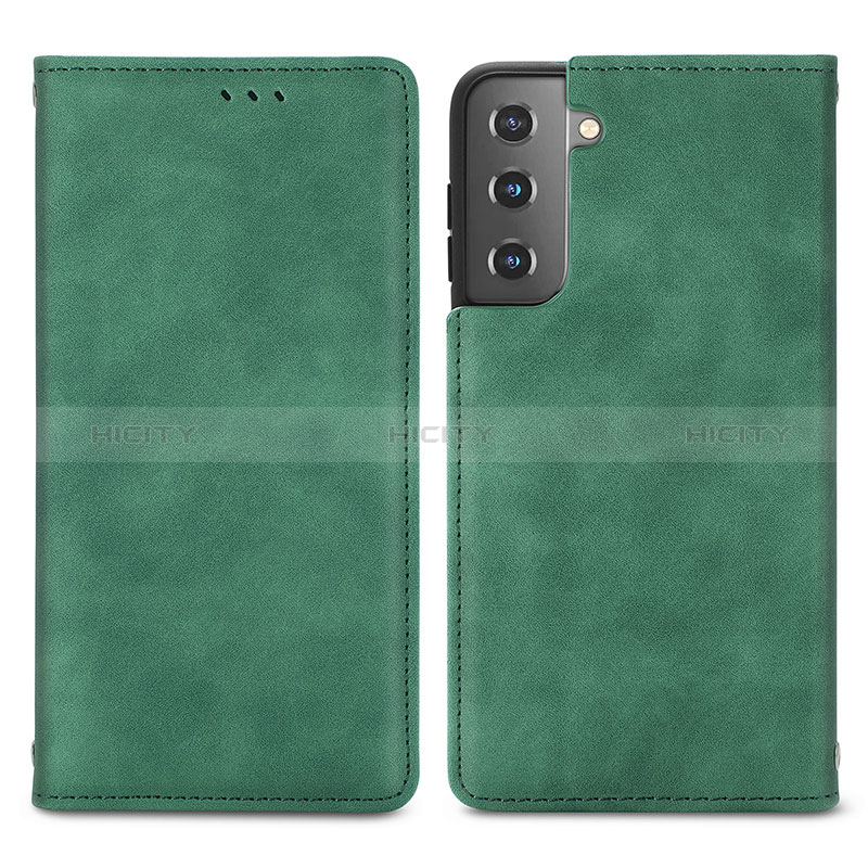 Funda de Cuero Cartera con Soporte Carcasa S04D para Samsung Galaxy S24 Plus 5G Verde