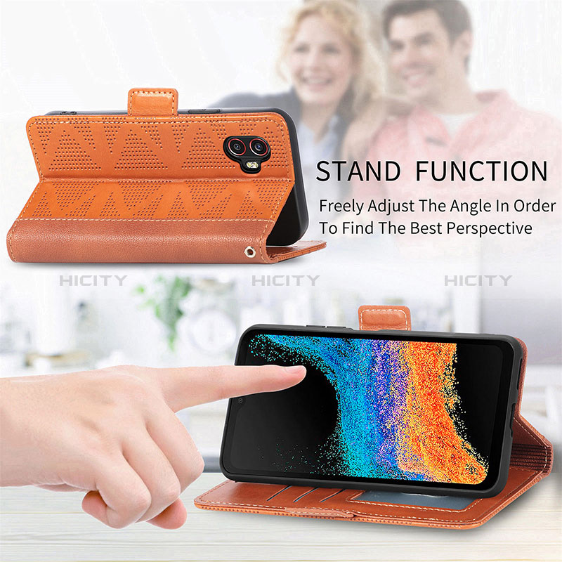 Funda de Cuero Cartera con Soporte Carcasa S04D para Samsung Galaxy XCover 6 Pro 5G