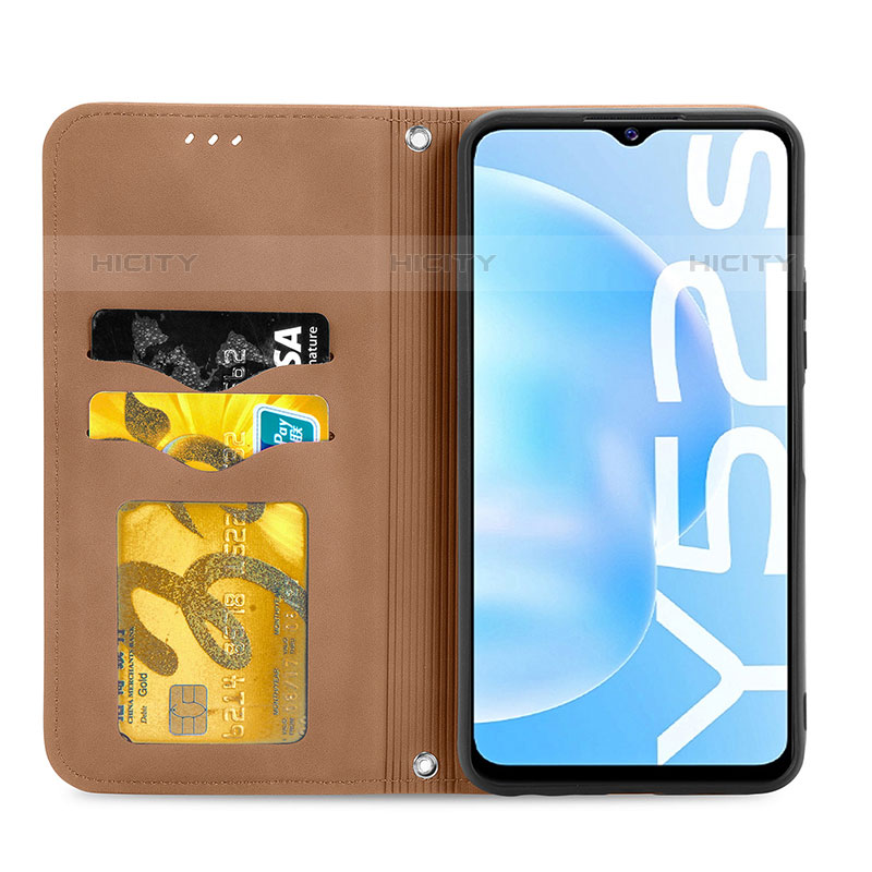 Funda de Cuero Cartera con Soporte Carcasa S04D para Vivo iQOO U3 5G