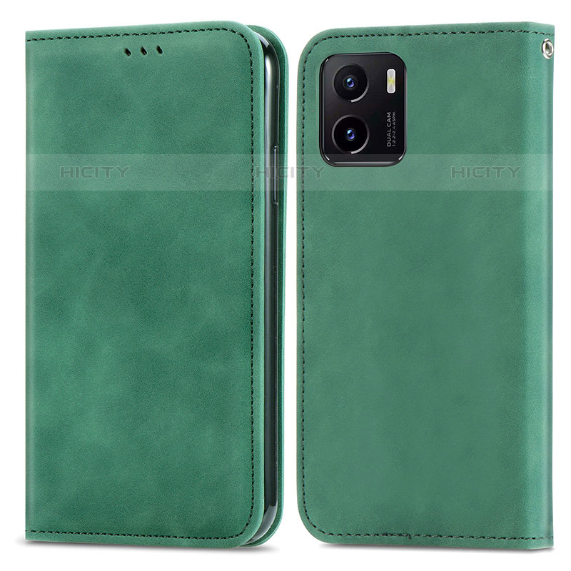 Funda de Cuero Cartera con Soporte Carcasa S04D para Vivo iQOO U5x Verde