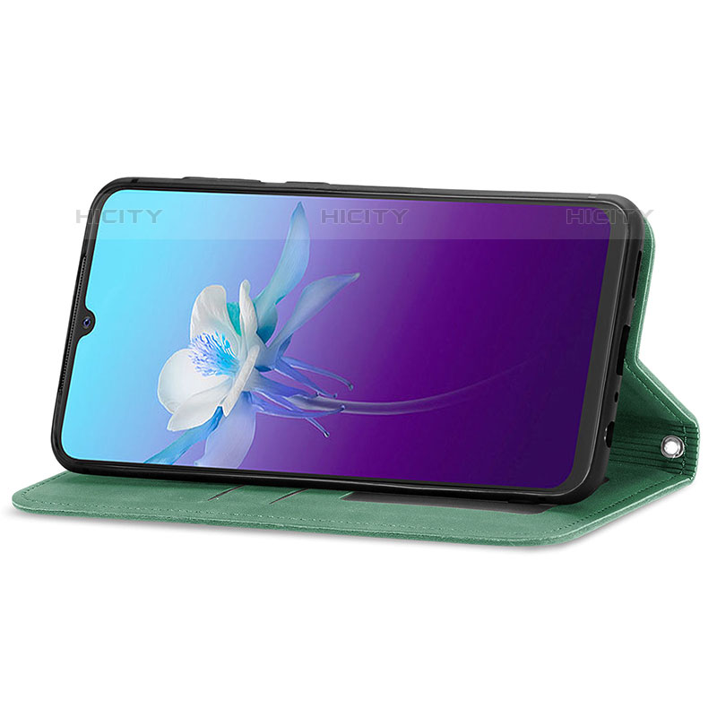 Funda de Cuero Cartera con Soporte Carcasa S04D para Vivo V20 (2021)