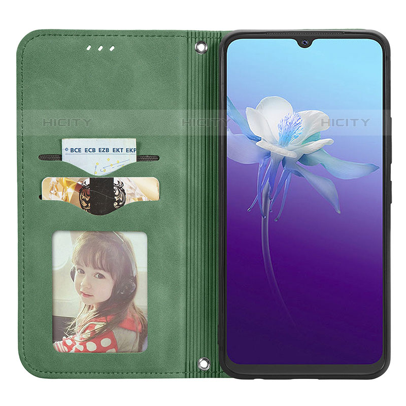 Funda de Cuero Cartera con Soporte Carcasa S04D para Vivo V20 (2021)