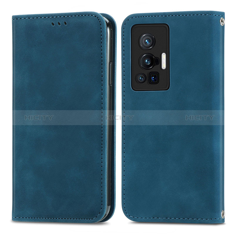 Funda de Cuero Cartera con Soporte Carcasa S04D para Vivo X70 Pro 5G