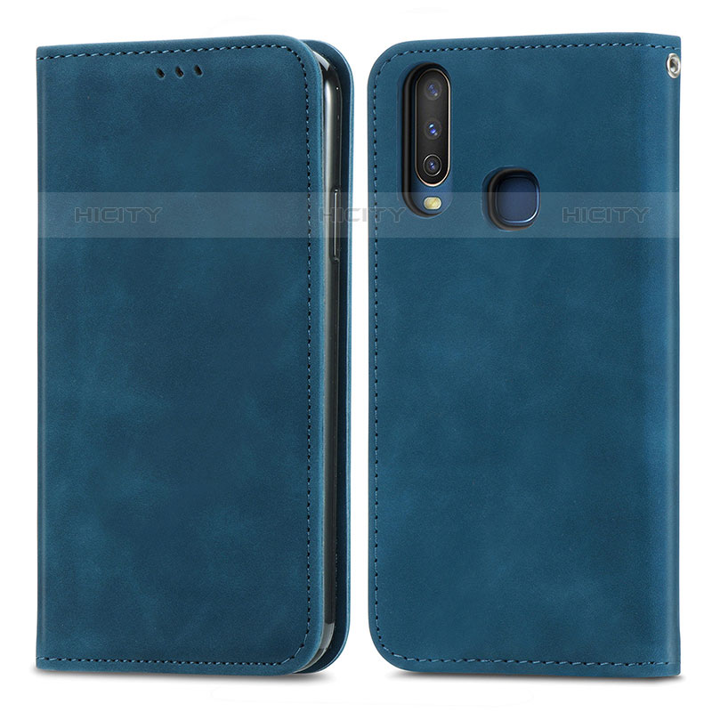 Funda de Cuero Cartera con Soporte Carcasa S04D para Vivo Y12