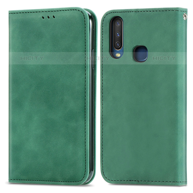 Funda de Cuero Cartera con Soporte Carcasa S04D para Vivo Y12