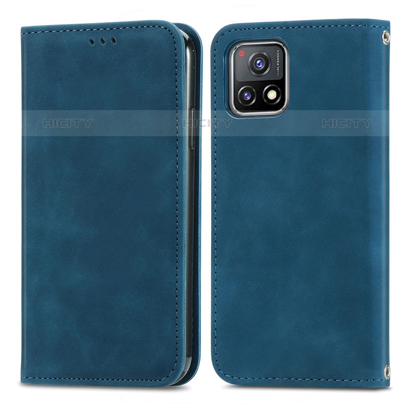 Funda de Cuero Cartera con Soporte Carcasa S04D para Vivo Y52s 5G Azul