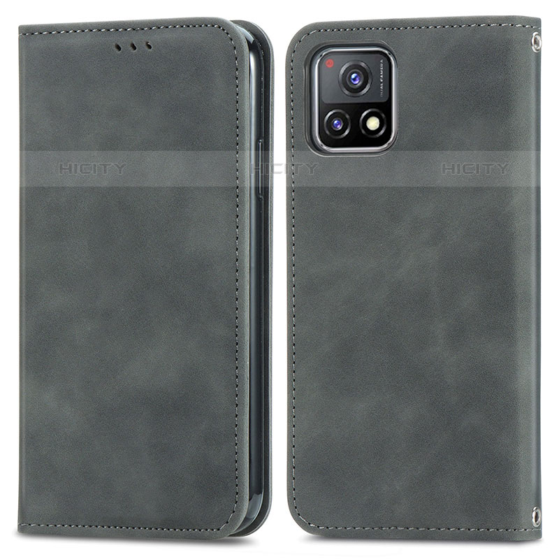 Funda de Cuero Cartera con Soporte Carcasa S04D para Vivo Y54s 5G Gris