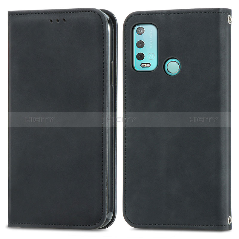 Funda de Cuero Cartera con Soporte Carcasa S04D para Wiko Power U30 Negro