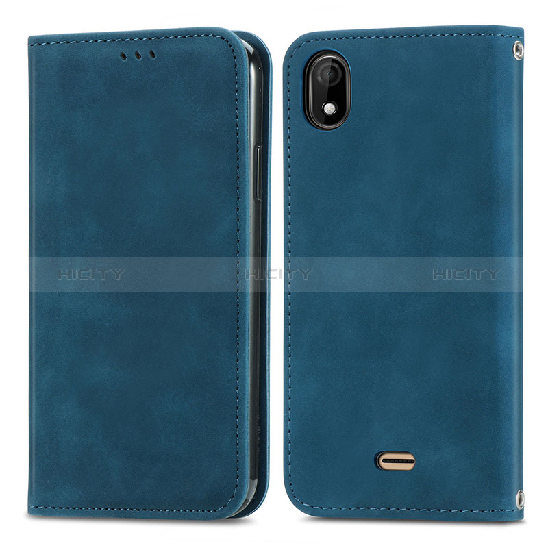 Funda de Cuero Cartera con Soporte Carcasa S04D para Wiko Y61