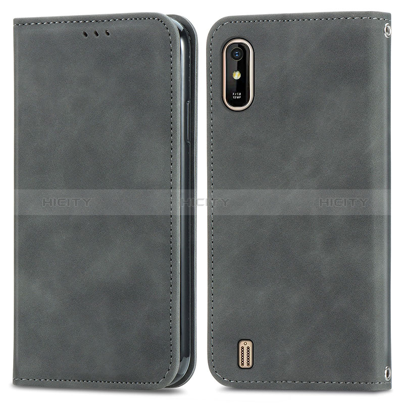 Funda de Cuero Cartera con Soporte Carcasa S04D para Wiko Y81