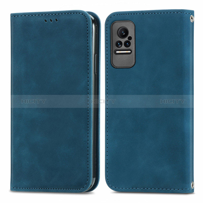 Funda de Cuero Cartera con Soporte Carcasa S04D para Xiaomi Civi 5G Azul