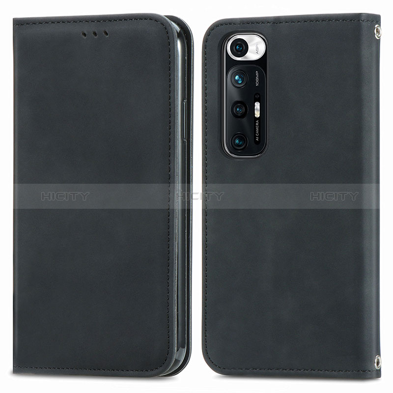 Funda de Cuero Cartera con Soporte Carcasa S04D para Xiaomi Mi 10S 5G Negro