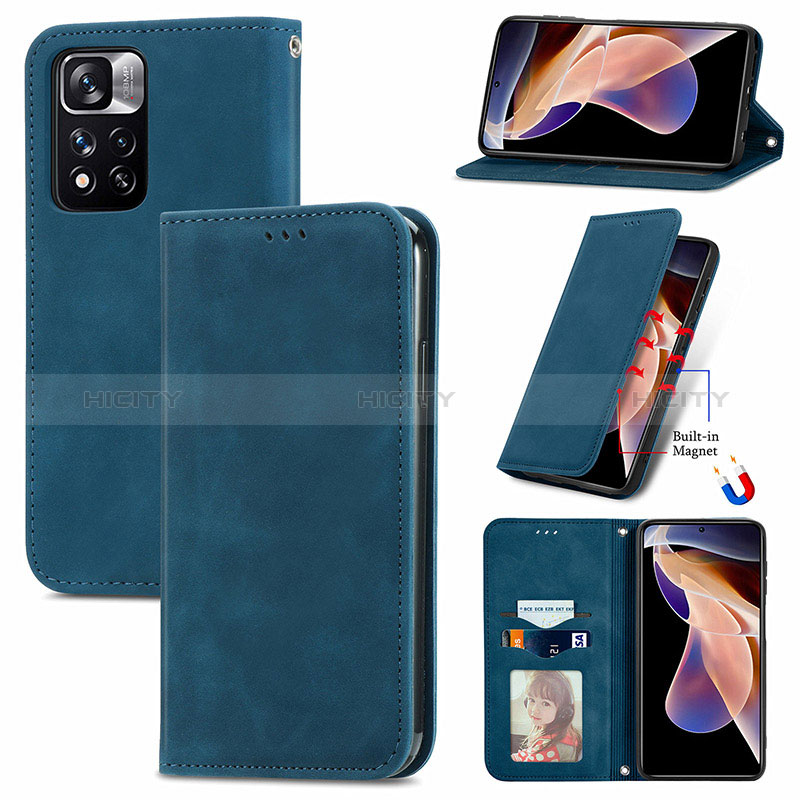 Funda de Cuero Cartera con Soporte Carcasa S04D para Xiaomi Mi 11i 5G (2022)