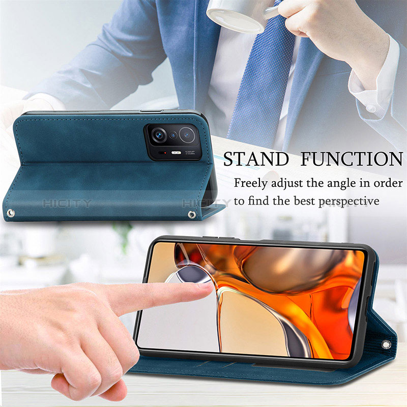 Funda de Cuero Cartera con Soporte Carcasa S04D para Xiaomi Mi 11T Pro 5G