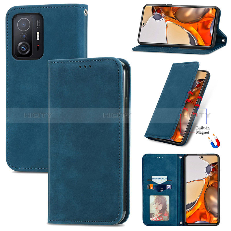 Funda de Cuero Cartera con Soporte Carcasa S04D para Xiaomi Mi 11T Pro 5G