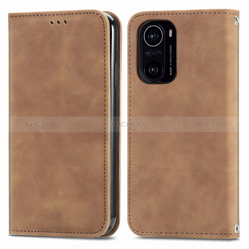 Funda de Cuero Cartera con Soporte Carcasa S04D para Xiaomi Mi 11X 5G Marron